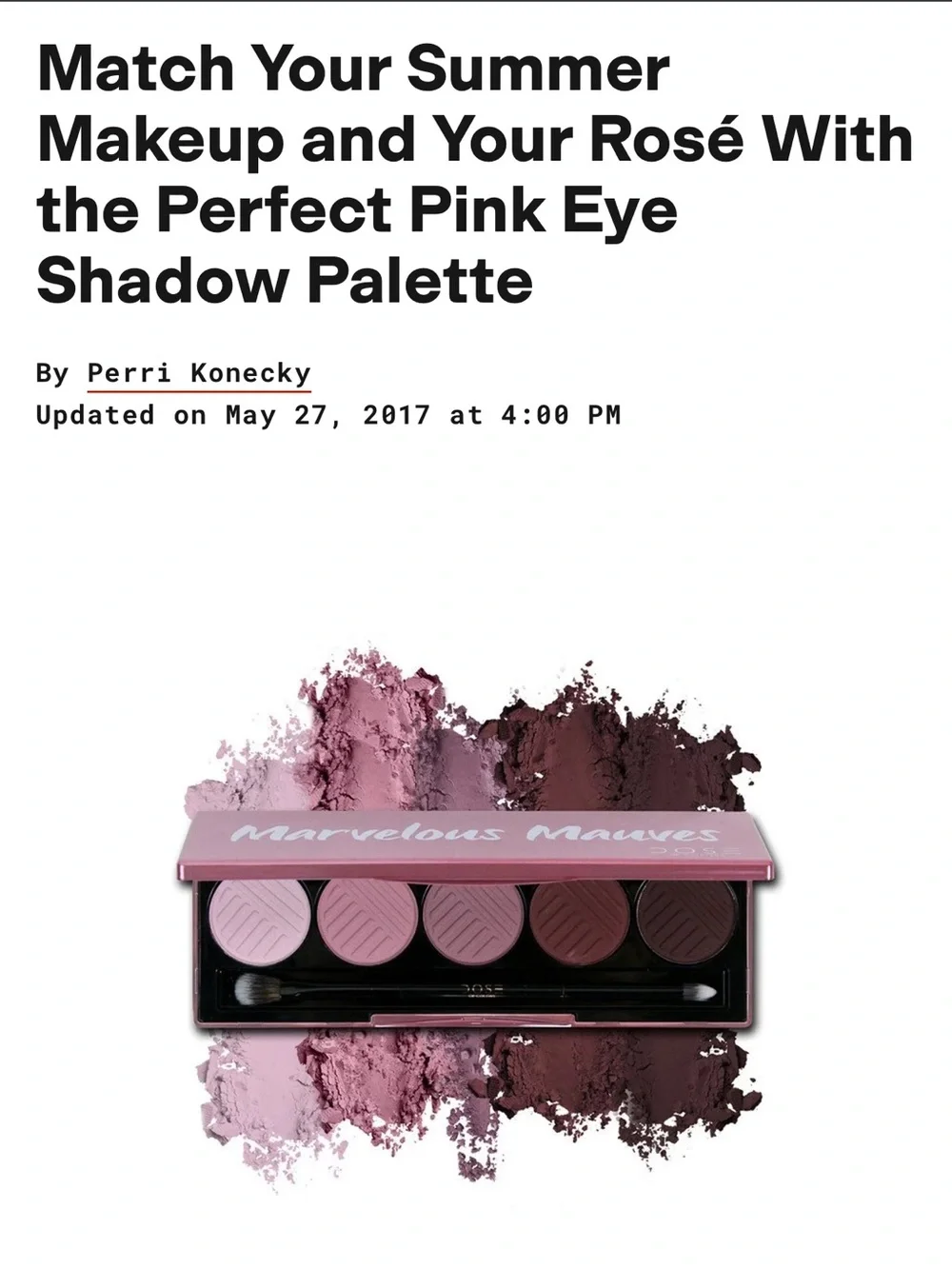 Dose of Colors Marvelous Mauves Eyeshadow Palette - Mauve Tones - Discontinued